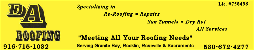 DA Roofing - Roofer Granite Bay Rocklin Roseville Sacramento CA
